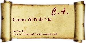 Czene Alfréda névjegykártya